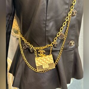 Sold on eBay- Gold Chain Belt with CC Charms